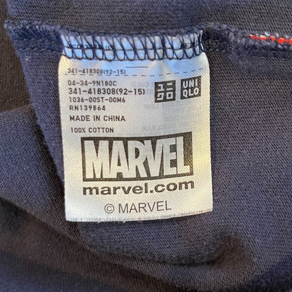 Uniqlo x Marvel Comics x Jason Polan Navy Blue T-Shirt Short Sleeves - Picture 6 of 7